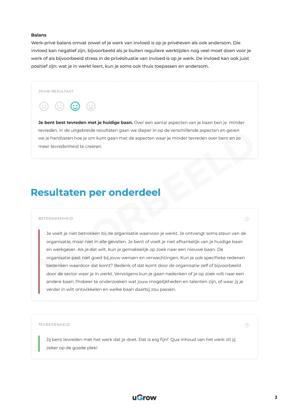 ugrow - baantevredenheidstest