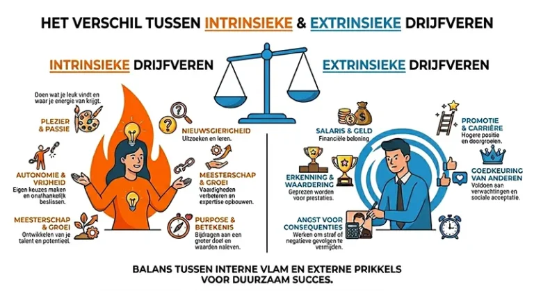Verschil tussen intrinsieke en extrinsieke motivatie
